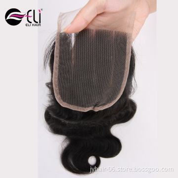 Good Quality Grade 8A different texture free part/ middle part/ three part 4*4 lace closure u part lace closure